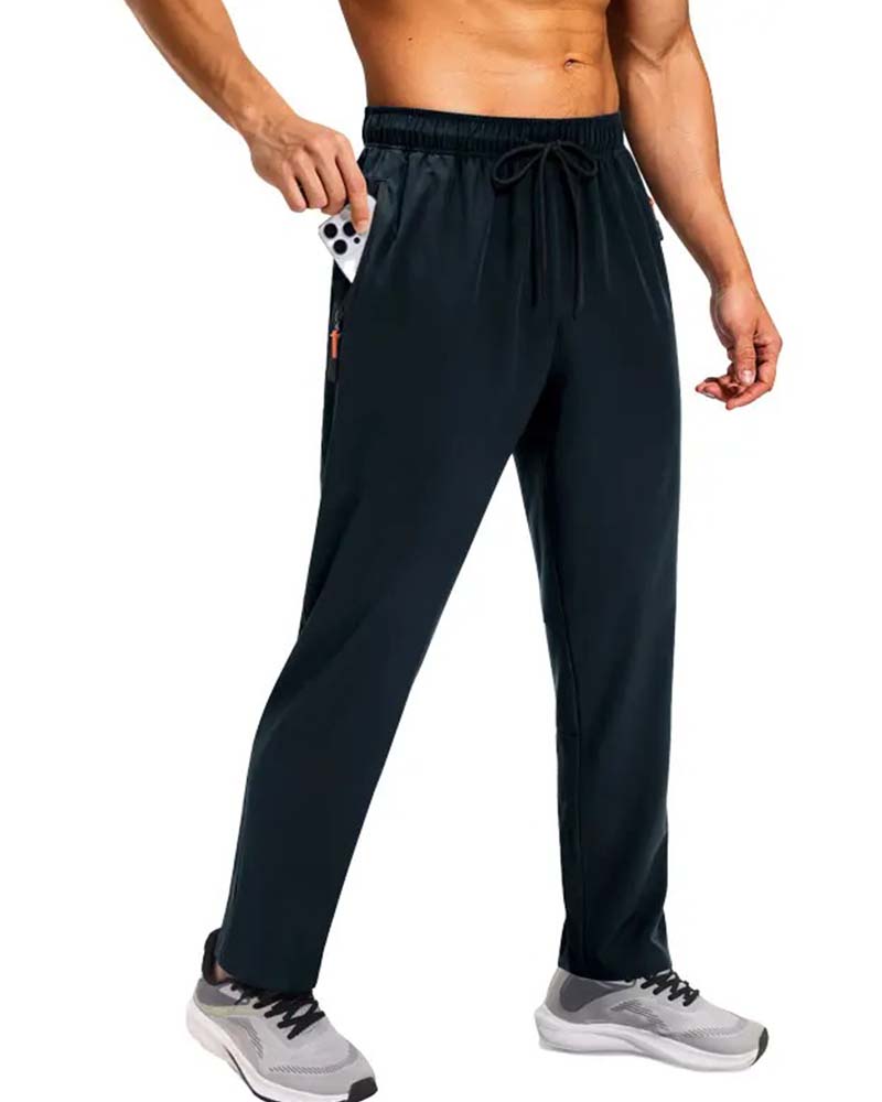 Pantalones casuales de tiro alto para hombre