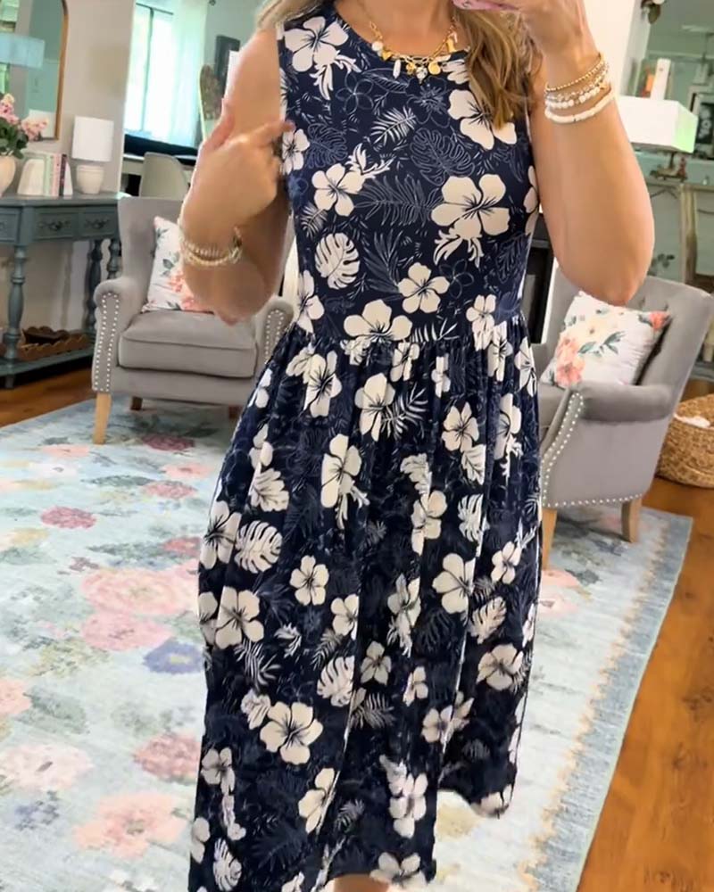 Vestido a rayas con falda amplia