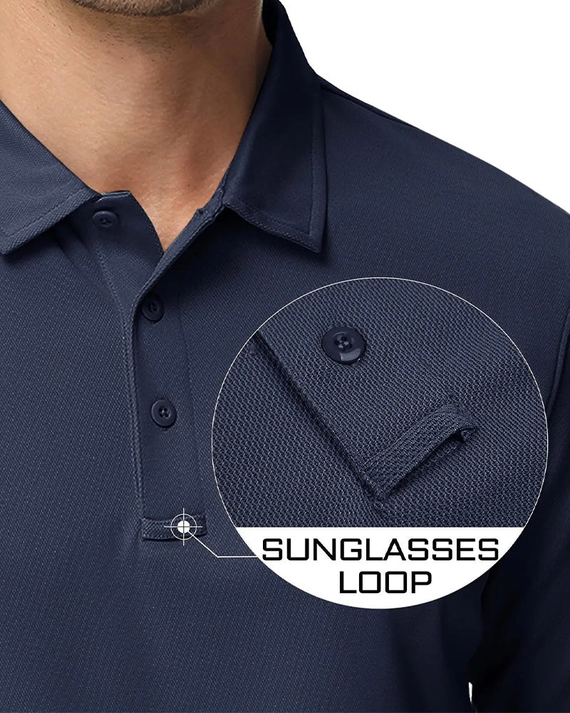 Camiseta polo de manga larga de estilo casual