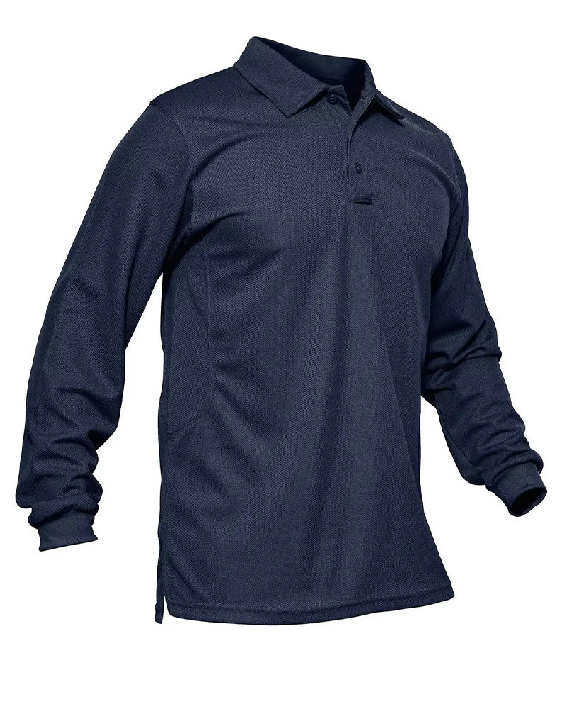 Camiseta polo de manga larga de estilo casual