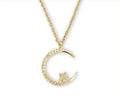 Collar de luna y estrella brillante