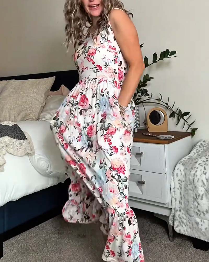 Vestido a rayas con falda amplia
