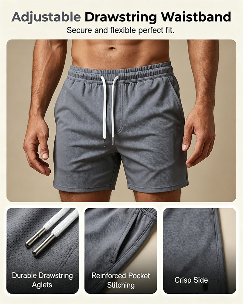 Conjunto de polo a rayas y pantalones cortos para hombre
