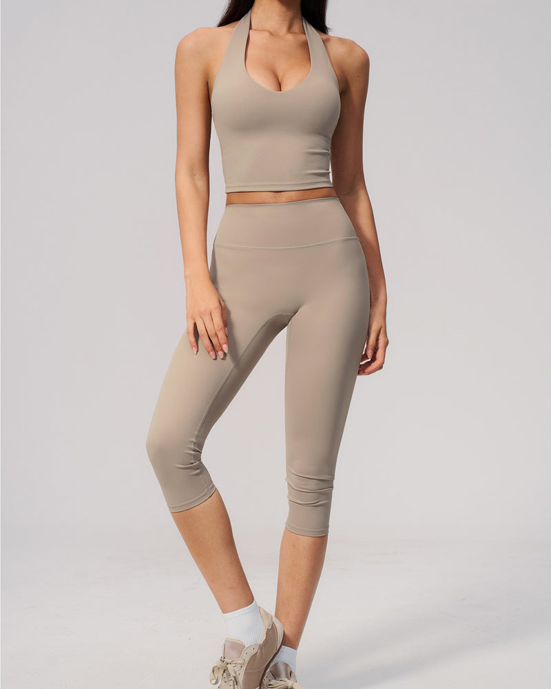 Leggings de yoga de tiro medio y cintura alta