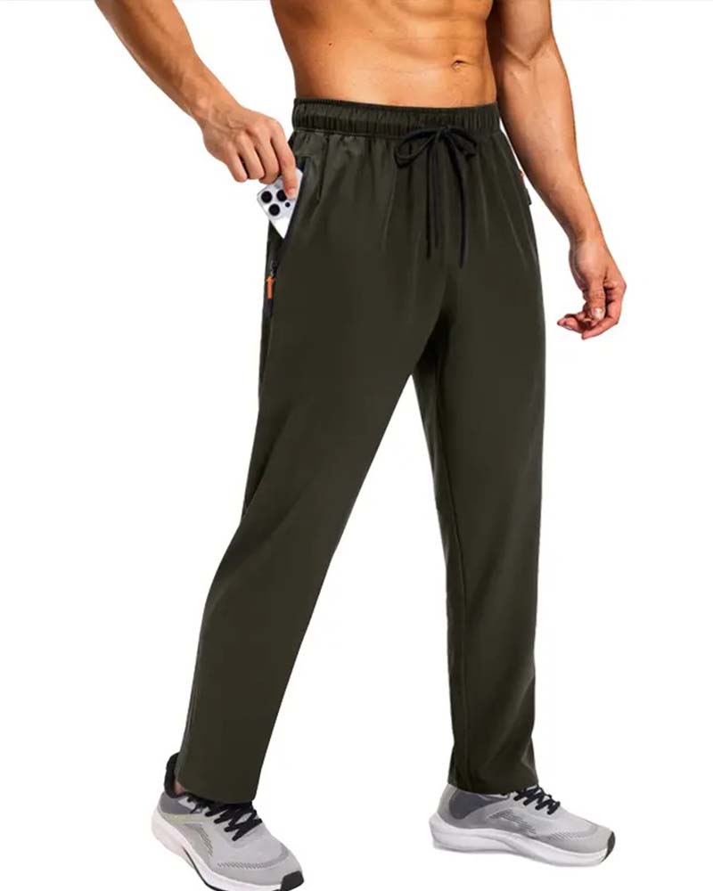 Pantalones casuales de tiro alto para hombre